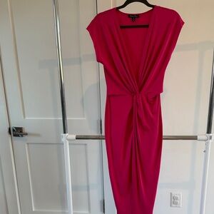 Dress day Pink low cut tshirt type Dress